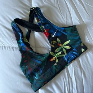 nike tropical print racerback sports bra